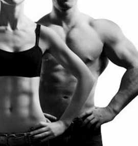Fit man and woman